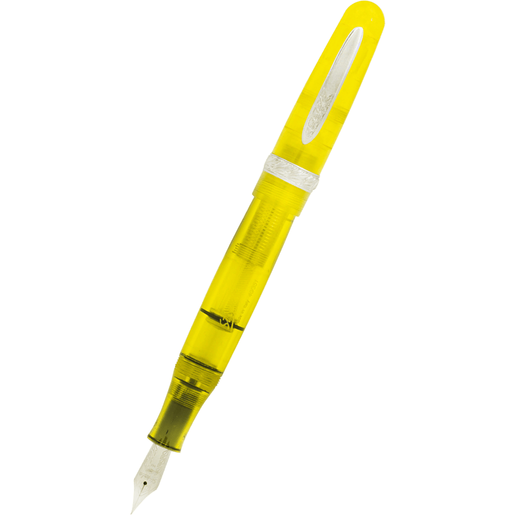 Stipula Etruria Rainbow Fountain Pen - Clear Yellow - Stainless Steel (Limited Edition)-Pen Boutique Ltd