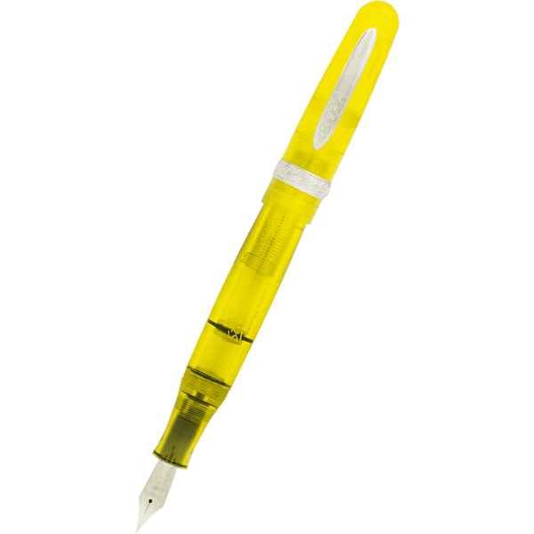 Stipula Etruria Rainbow Fountain Pen - Clear Yellow - Stainless Steel (Limited Edition)-Pen Boutique Ltd