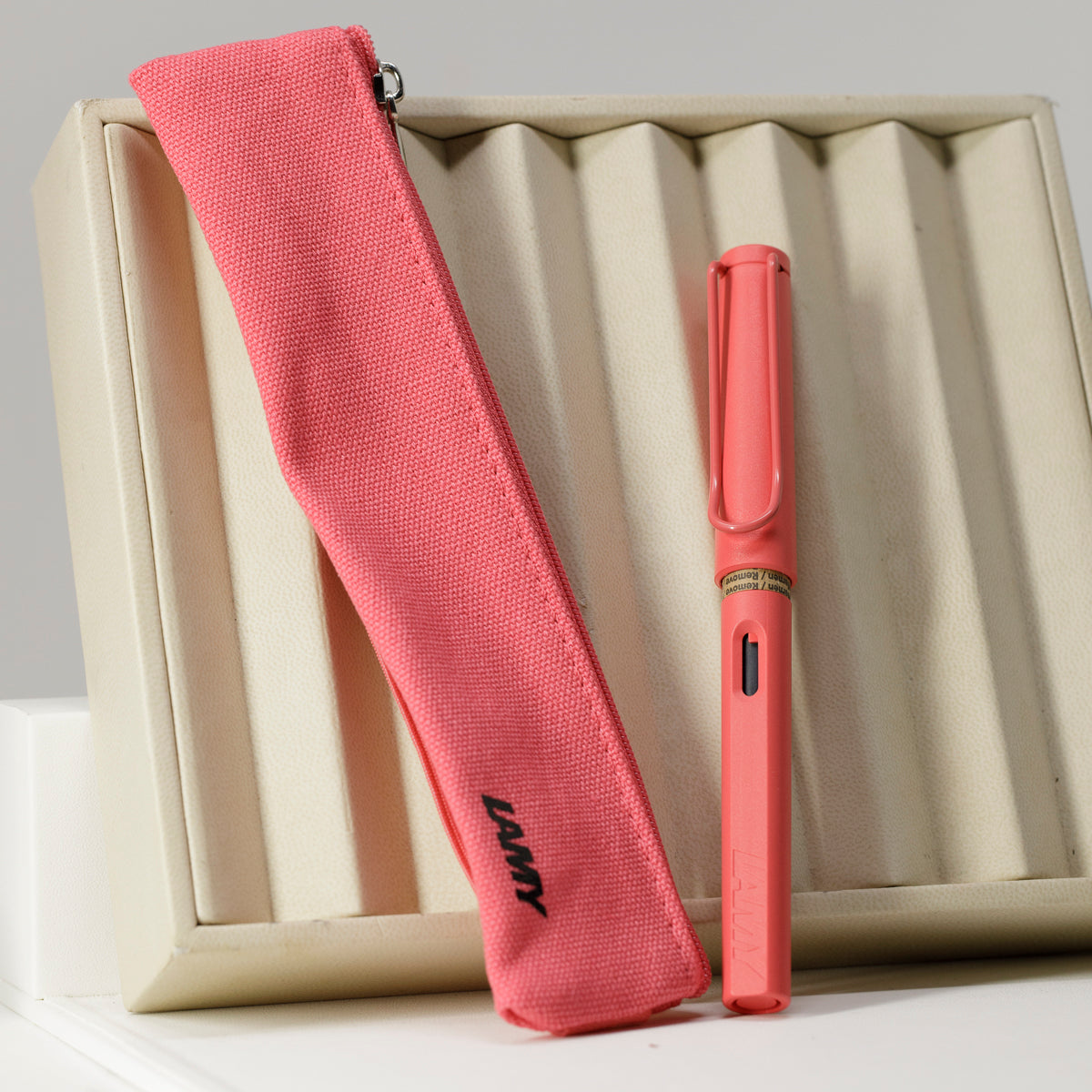 Lamy Safari Fountain Pen - Sunset Coral (Special Edition) + FREE Matching Pen Pouch-Pen Boutique Ltd