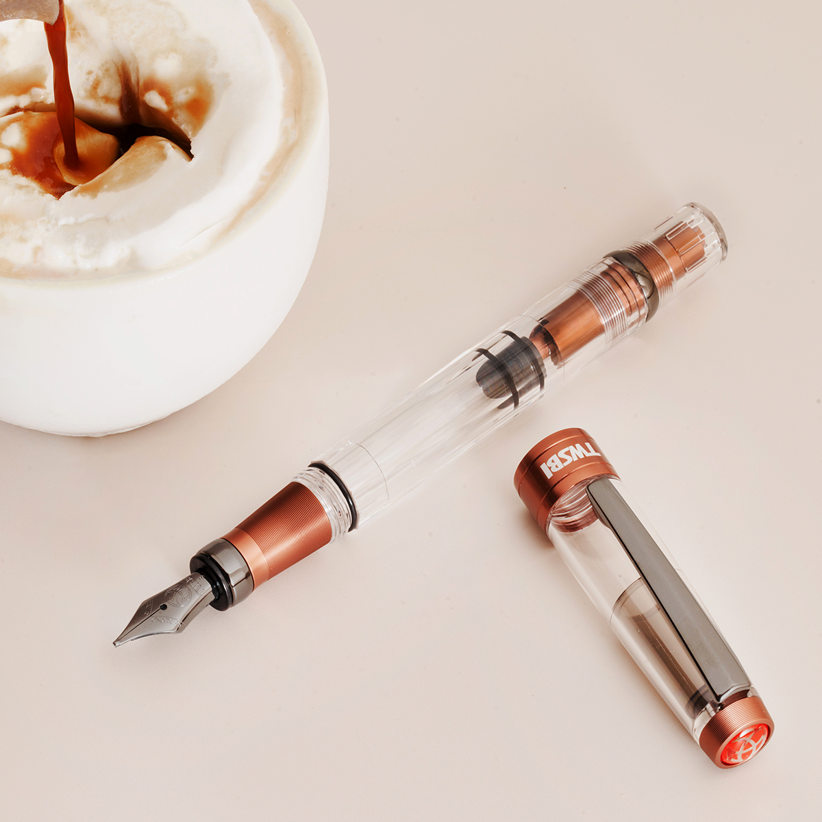 TWSBI Diamond 580ALR Fountain Pen – Affogato (Breakfast Collection)-Pen Boutique Ltd