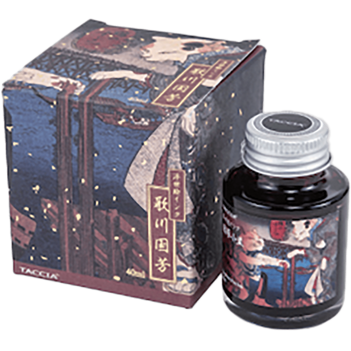 Taccia Ukiyo - e Ink Bottle - Kuniyoshi - Azuki - 40 ml (Ver. 3) - Pen Boutique Ltd