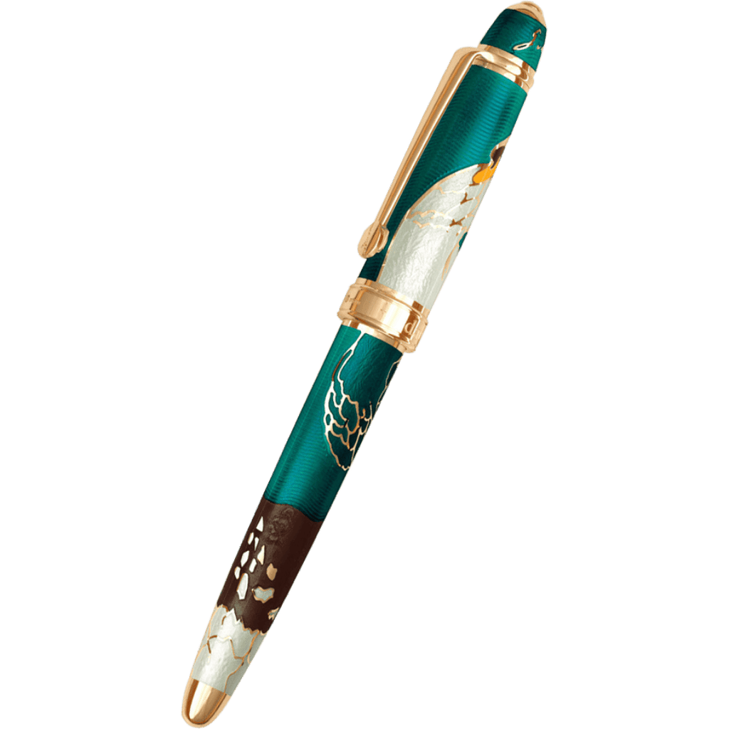 David Oscarson Hans Christian Andersen Rollerball Pen - Teal Coffee White Gold - Pen Boutique Ltd