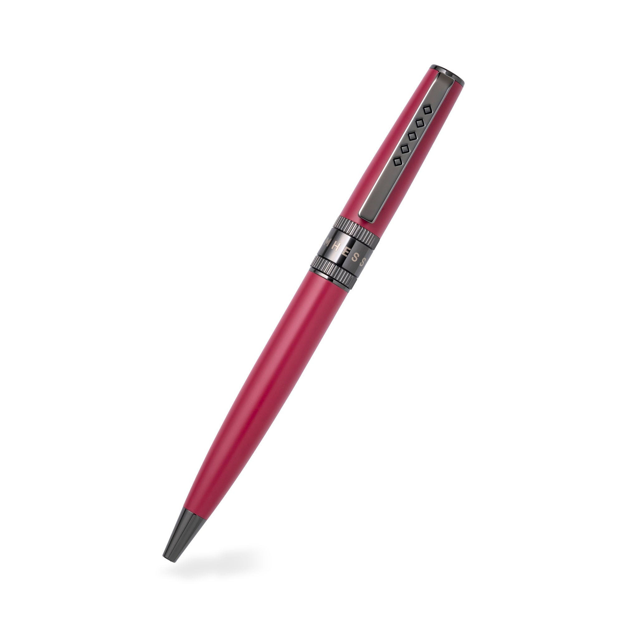 Tom Hessin Rebel "Jewellers Rouge" Ballpoint Pen – Gunmetal Trim - Pen Boutique Ltd