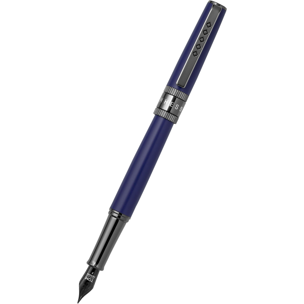 Tom Hessin Rebel "Oxford Blue" Fountain Pen – Gunmetal Trim-Pen Boutique Ltd