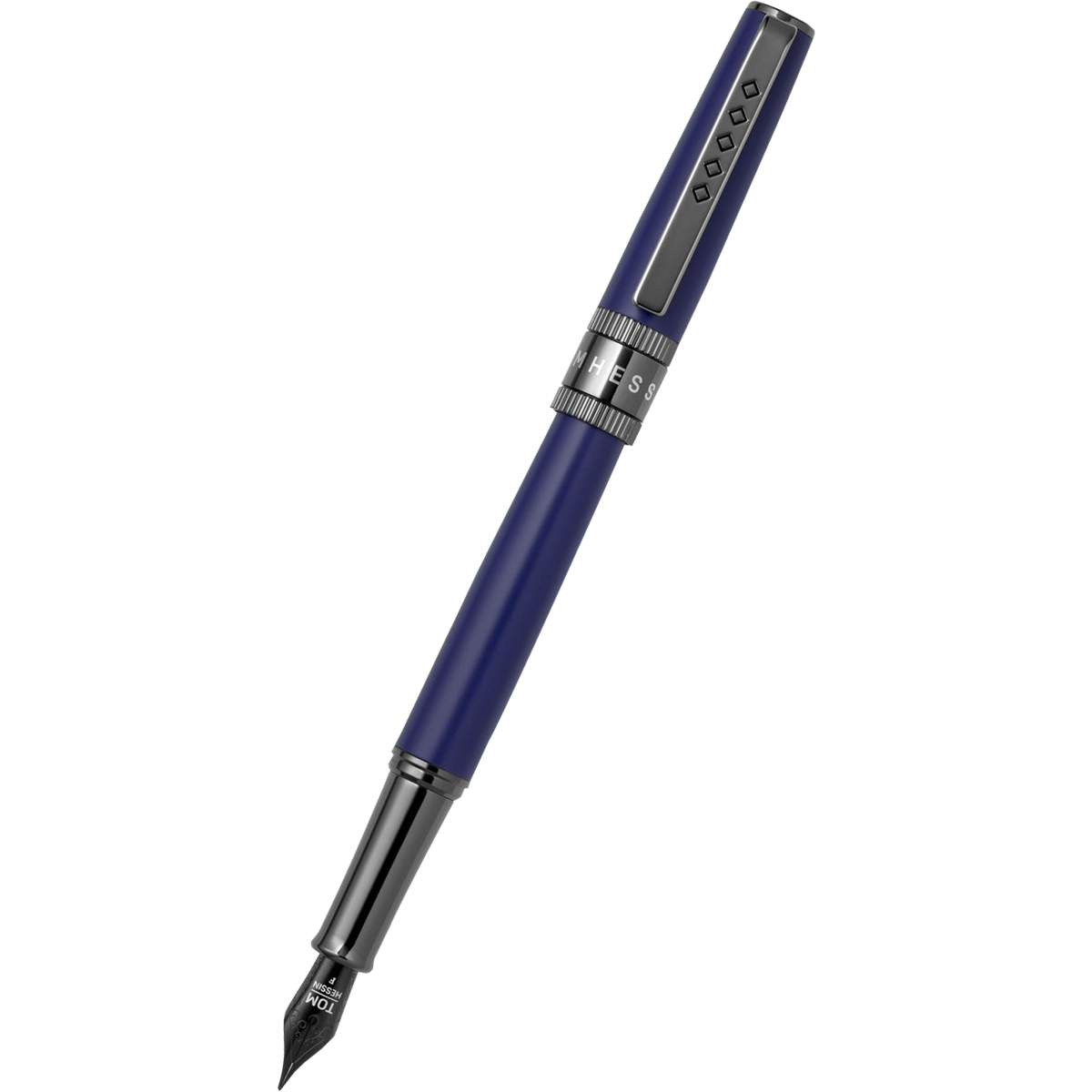Tom Hessin Rebel "Oxford Blue" Fountain Pen – Gunmetal Trim-Pen Boutique Ltd