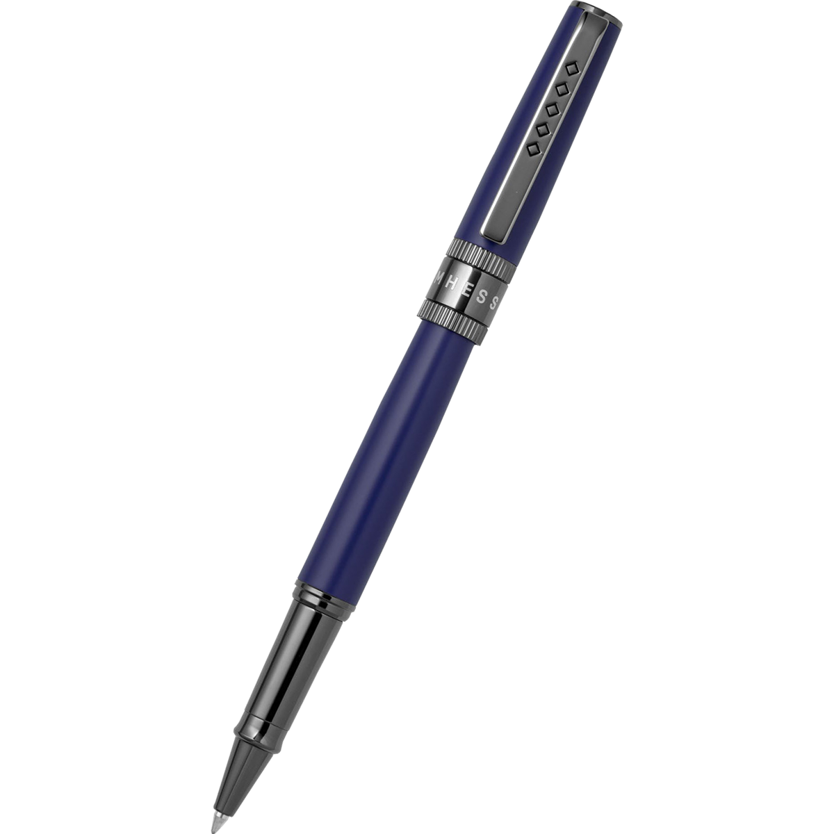 Tom Hessin Rebel "Oxford Blue" Rollerball Pen – Gunmetal Trim-Pen Boutique Ltd