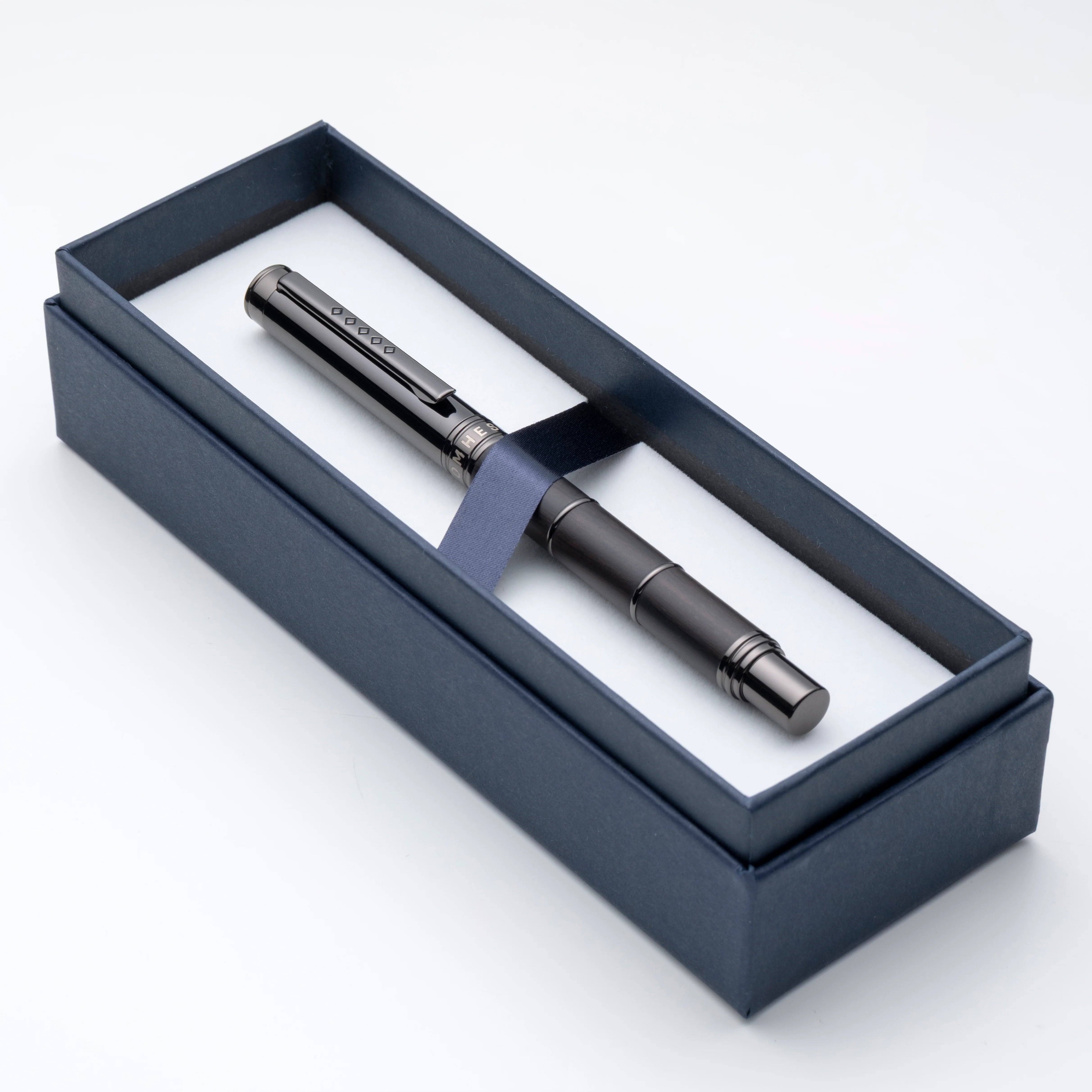 Tom Hessin Revolution Charcoal Rollerball Pen - Wooden Barrel & Gunmetal Trim - Pen Boutique Ltd