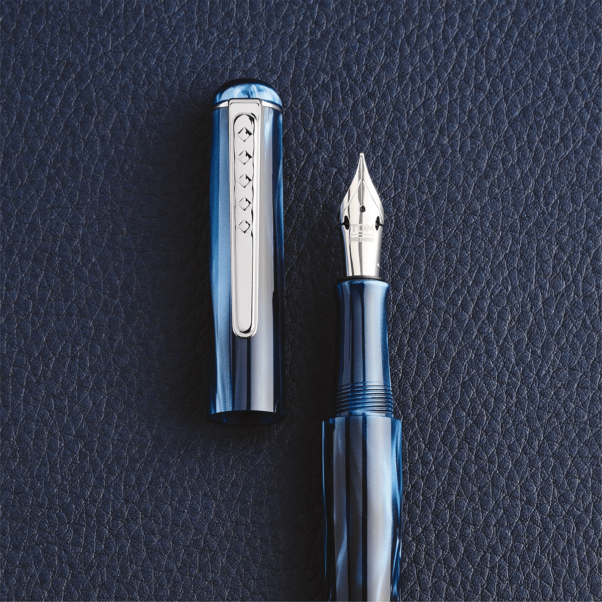 Tom Hessin Charles "Signature Blue" Fountain Pen - Pen Boutique Ltd