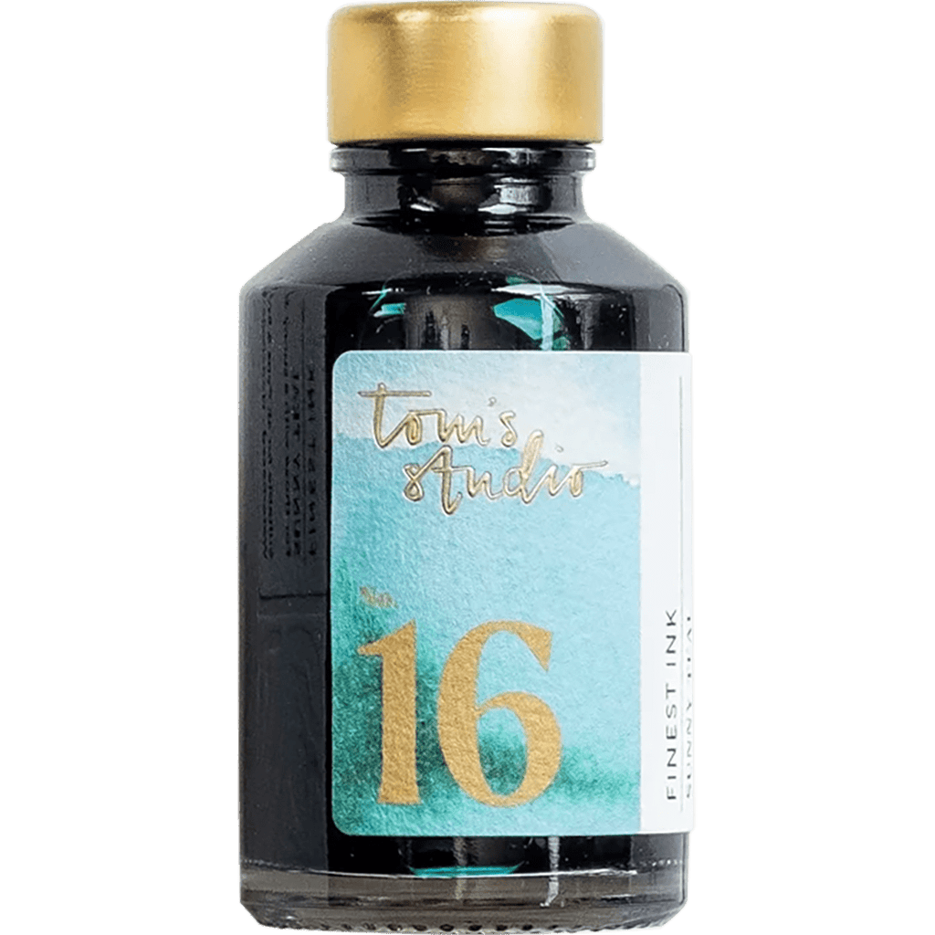Tom's Studio Ink Bottles - 16 Sunny Teal - 50ml - Pen Boutique Ltd