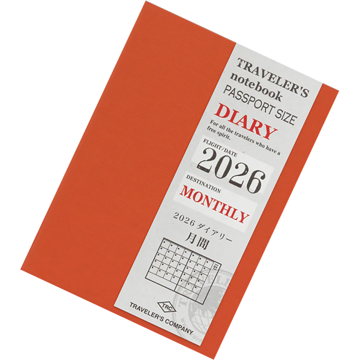 Traveler's Notebook - 2026 Monthly (Passport Size)-Pen Boutique Ltd