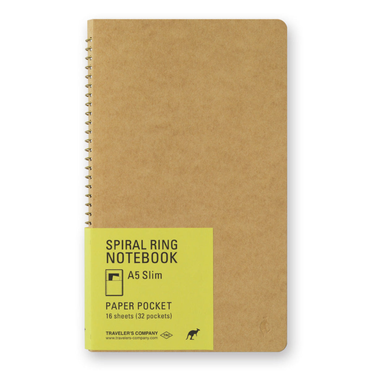 Traveler's Spiral Ring Notebook - A5 Paper Pocket - Slim