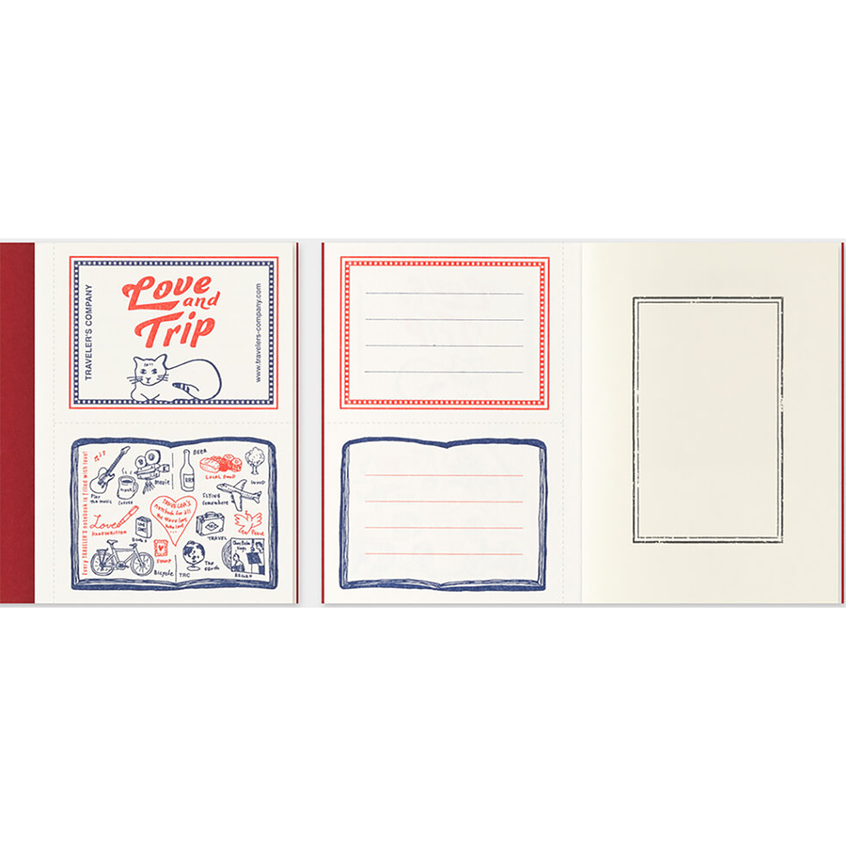 Traveler's Notebook Refill - Love and Trip (Regular Size)-Pen Boutique Ltd