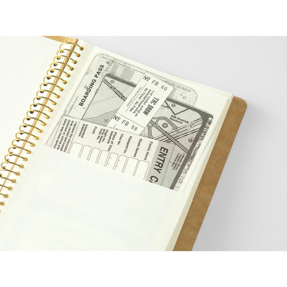 Traveler's Spiral Ring Notebook - A5 Paper Pocket - Slim - Pen Boutique Ltd