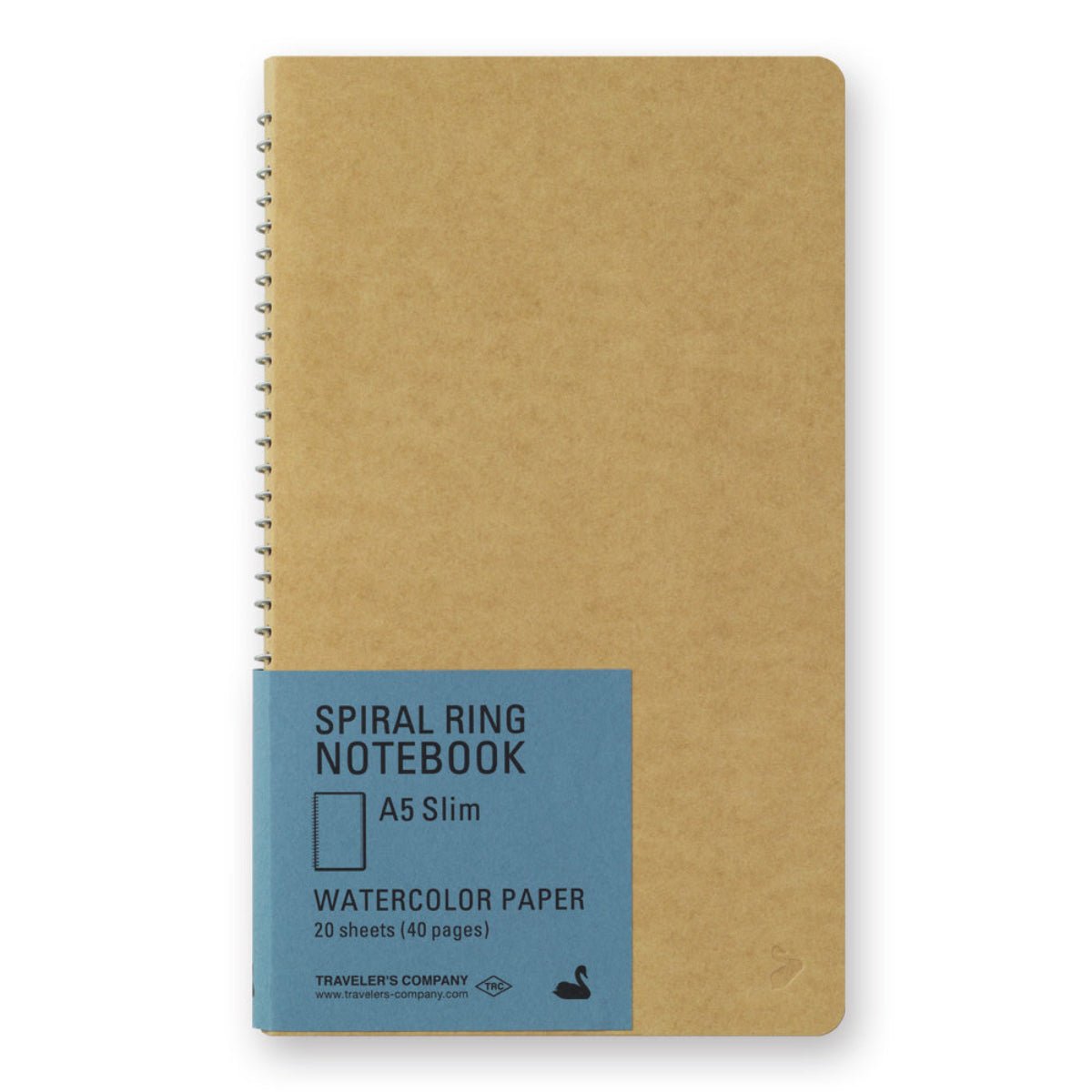 Traveler's Spiral Ring Notebook - A5 Water Color Paper - Slim - Pen Boutique Ltd