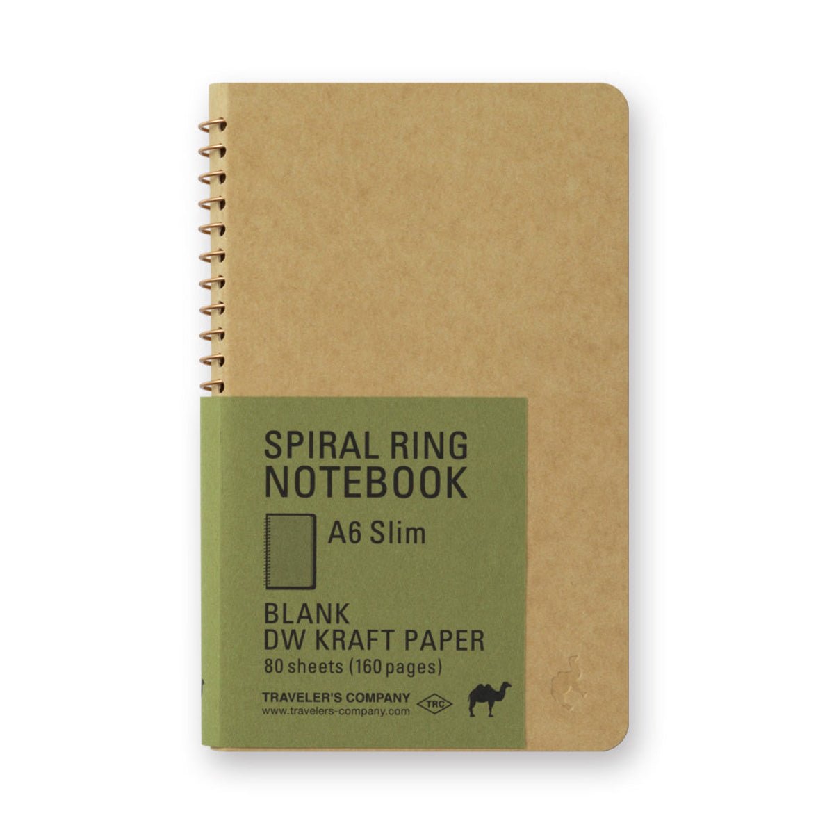 Traveler's Spiral Ring Notebook - A6 DW Kraft Paper - Slim - Pen Boutique Ltd