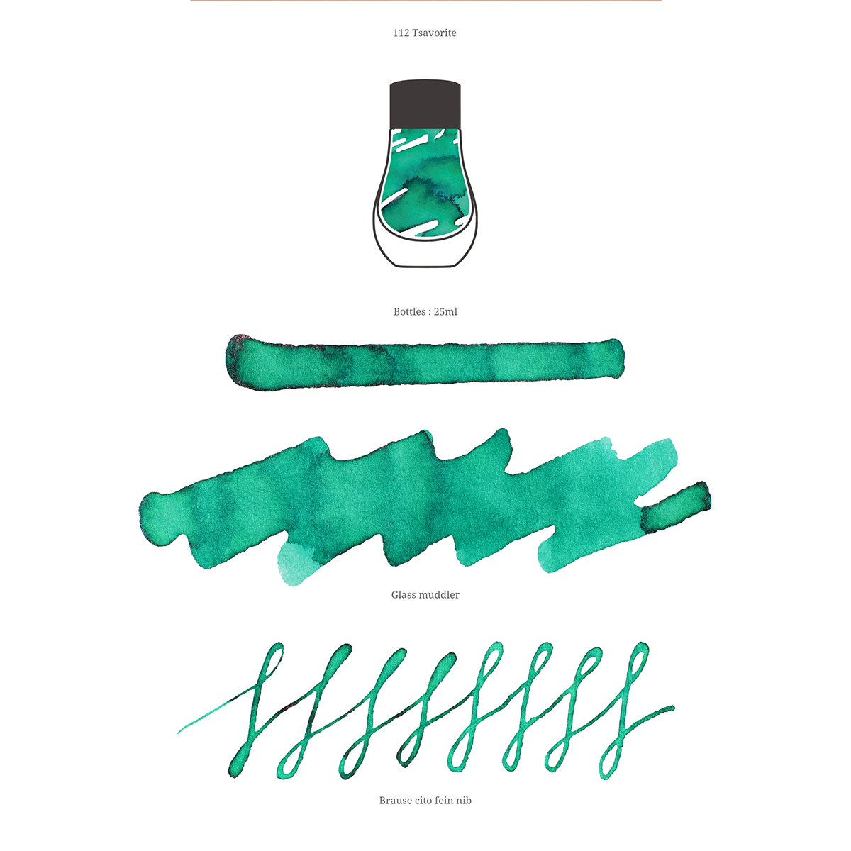 Dominant Industry Standard Ink - Tsavorite - 25ml-Pen Boutique Ltd