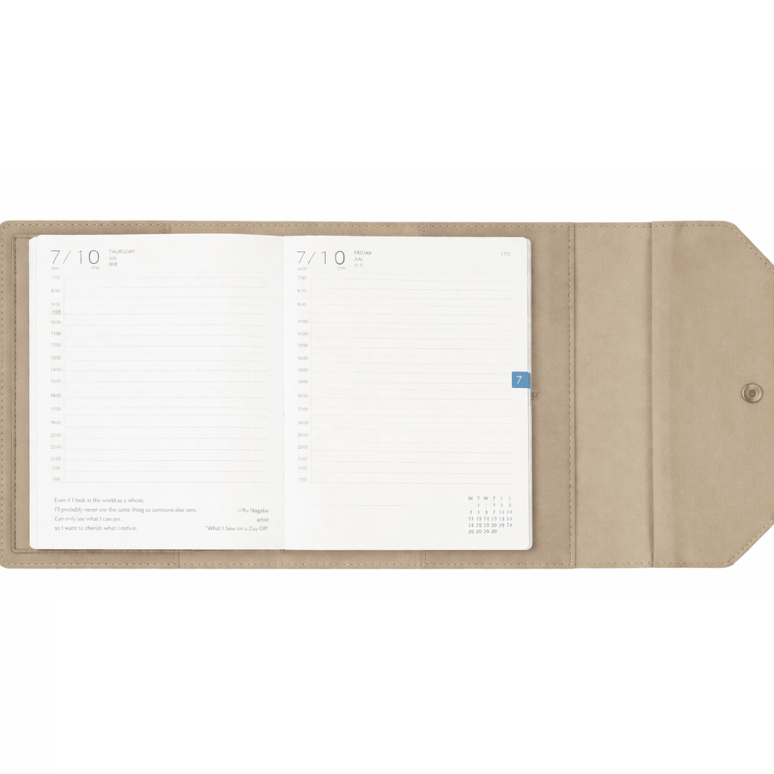 Hobonichi Japanese Book & Cover - Alettone - A6 (April Start) - Pen Boutique Ltd