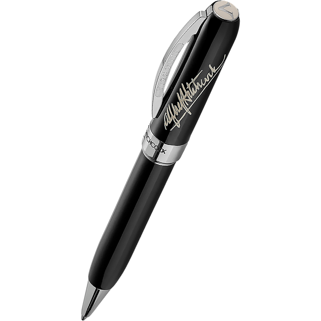 Visconti Alfred Hitchcock Ballpoint Pen - Black - Palladium Trim-Pen Boutique Ltd