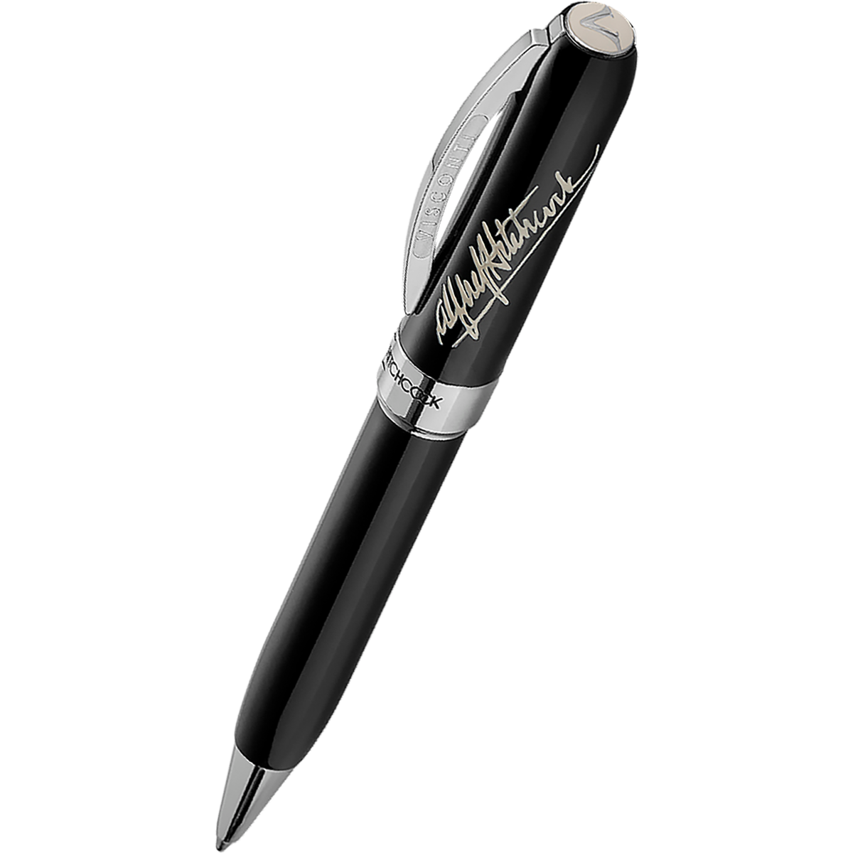 Visconti Alfred Hitchcock Ballpoint Pen - Black - Palladium Trim-Pen Boutique Ltd