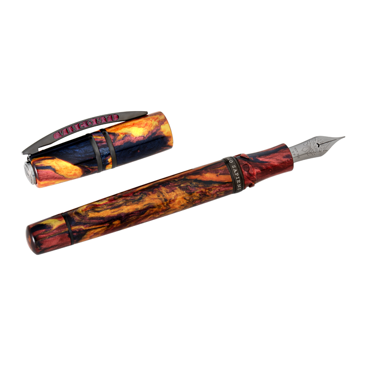 Visconti Homo Sapiens Earth Origins Fountain Pen - Fire - 18k Nib (Limited Edition)-Pen Boutique Ltd