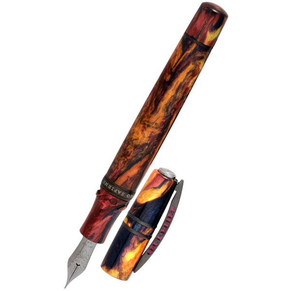 Visconti Homo Sapiens Earth Origins Fountain Pen - Fire - 18k Nib (Limited Edition)-Pen Boutique Ltd