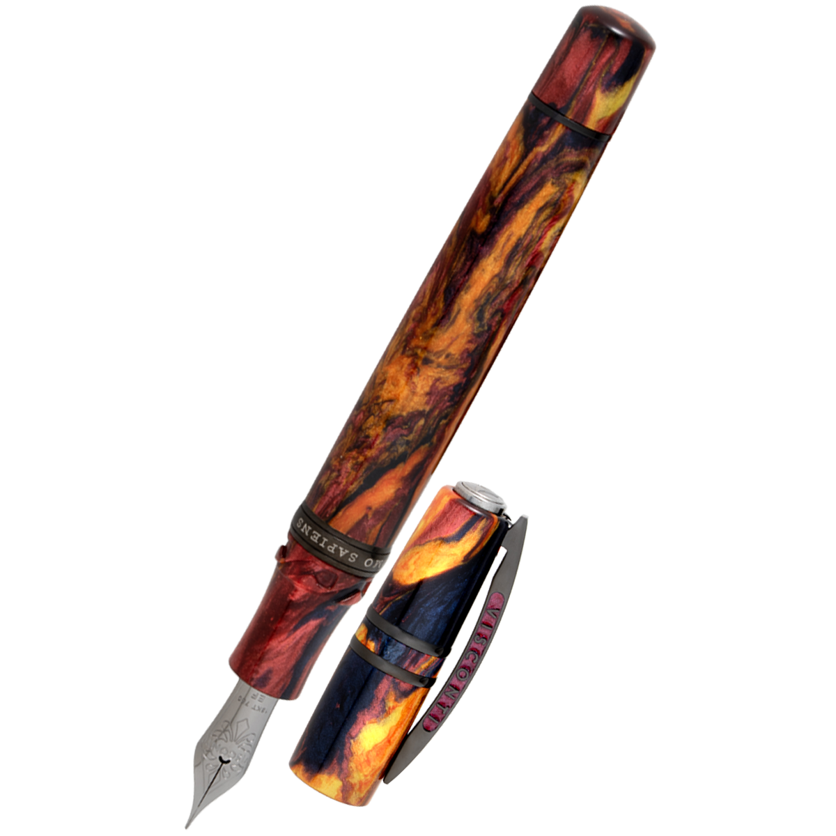 Visconti Homo Sapiens Earth Origins Fountain Pen - Fire - 18k Nib (Limited Edition)-Pen Boutique Ltd