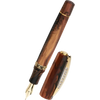 Visconti Medici Fountain Pen - Briarwood - Yellow Gold Trim - Oversize Visconti Pens
