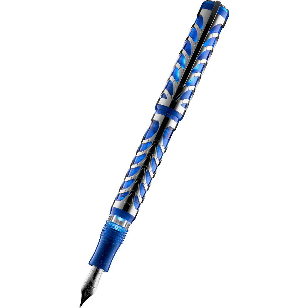 Visconti Skeleton Fountain Pen - Sapphire Blue - Oversize (Limited Edition)-Pen Boutique Ltd