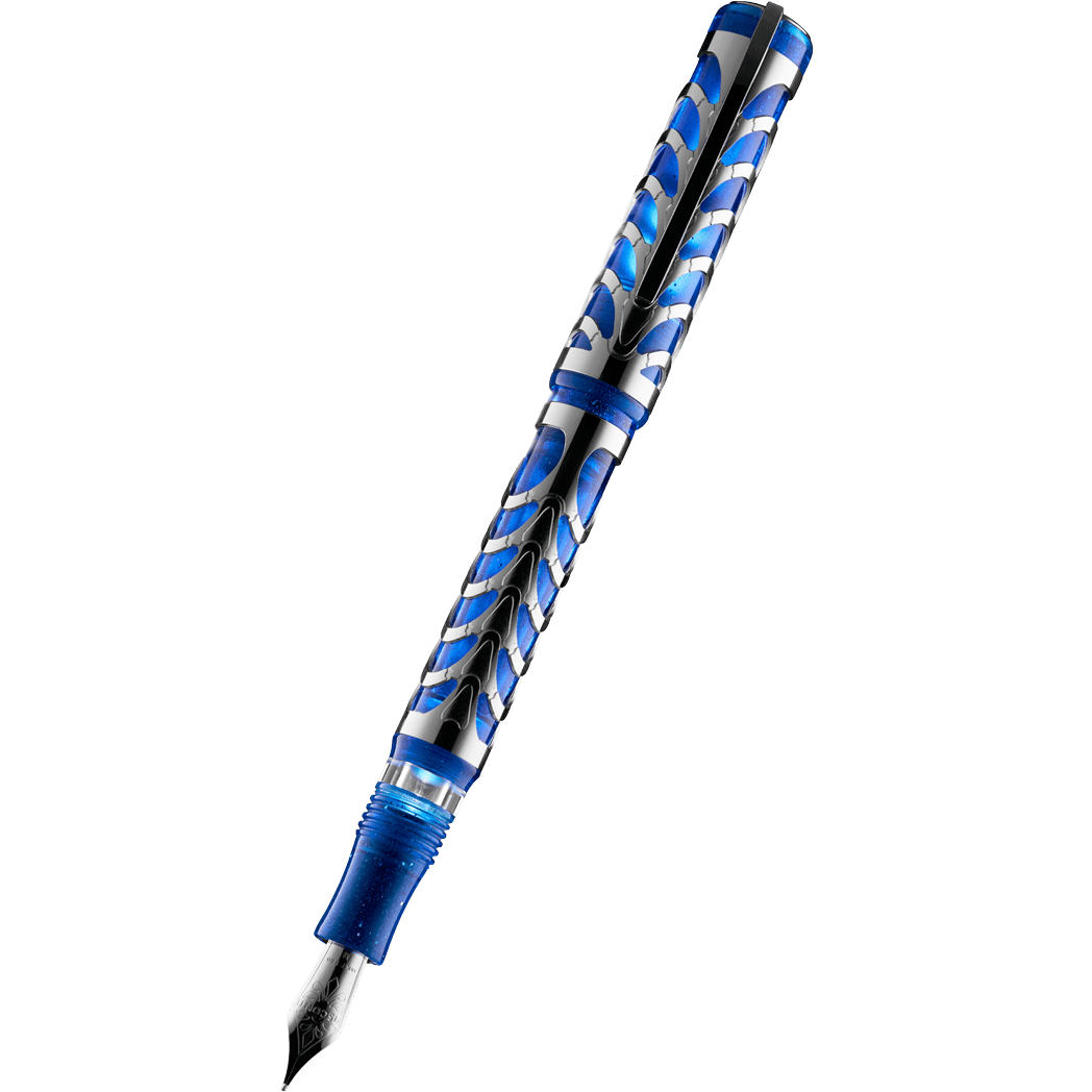 Visconti Skeleton Fountain Pen - Sapphire Blue - Oversize (Limited Edi