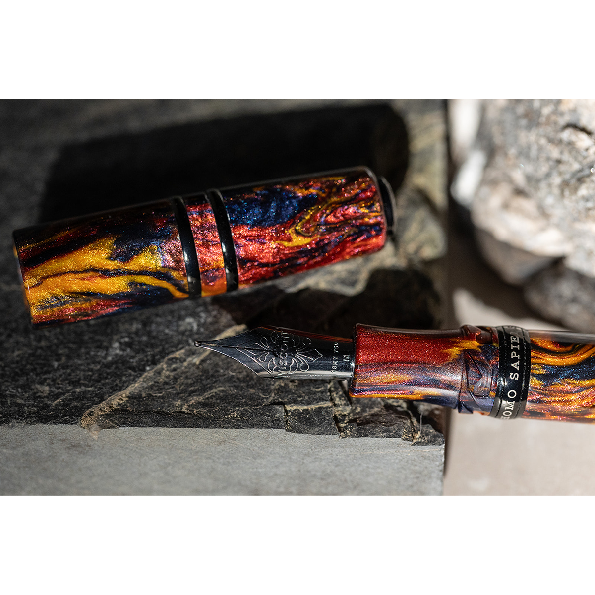 Visconti Homo Sapiens Earth Origins Fountain Pen - Fire - 18k Nib (Limited Edition)-Pen Boutique Ltd