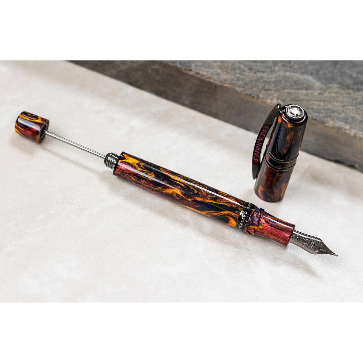 Visconti Homo Sapiens Earth Origins Fountain Pen - Fire - 18k Nib (Limited Edition)-Pen Boutique Ltd