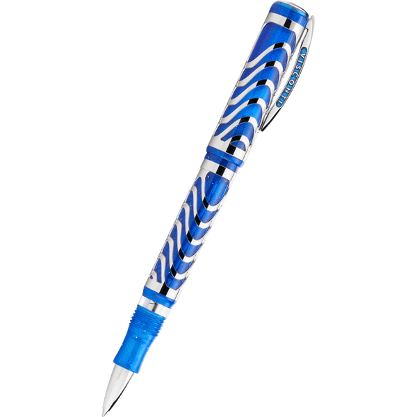 Visconti Skeleton Rollerball Pen - Sapphire Blue - Oversize (Limited Edition)-Pen Boutique Ltd