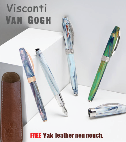 Visconti Van Gogh pens - free Yak leather pen pouch.