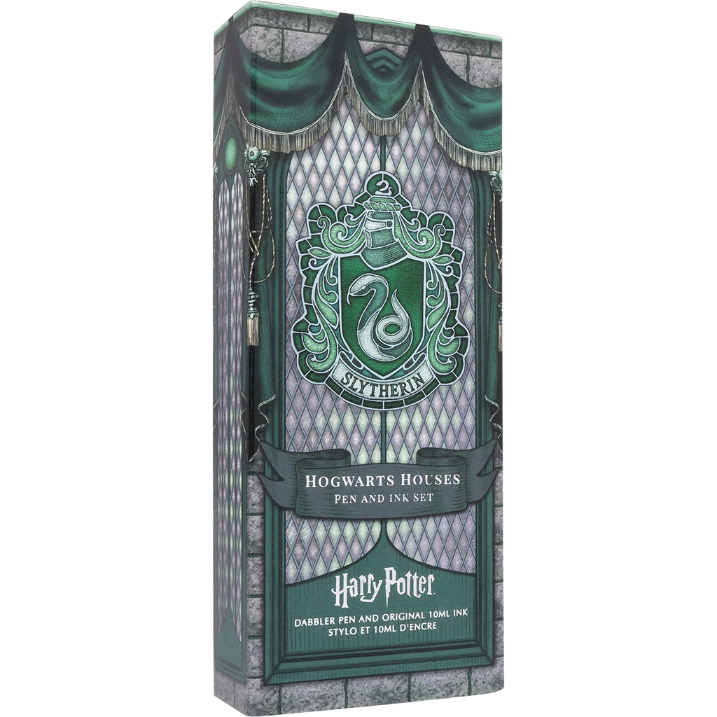 WB x Ferris Wheel Press Dabbler Fountain Pen and Ink Set - Harry Potter Houses of Hogwarts: Slytherin-Pen Boutique Ltd