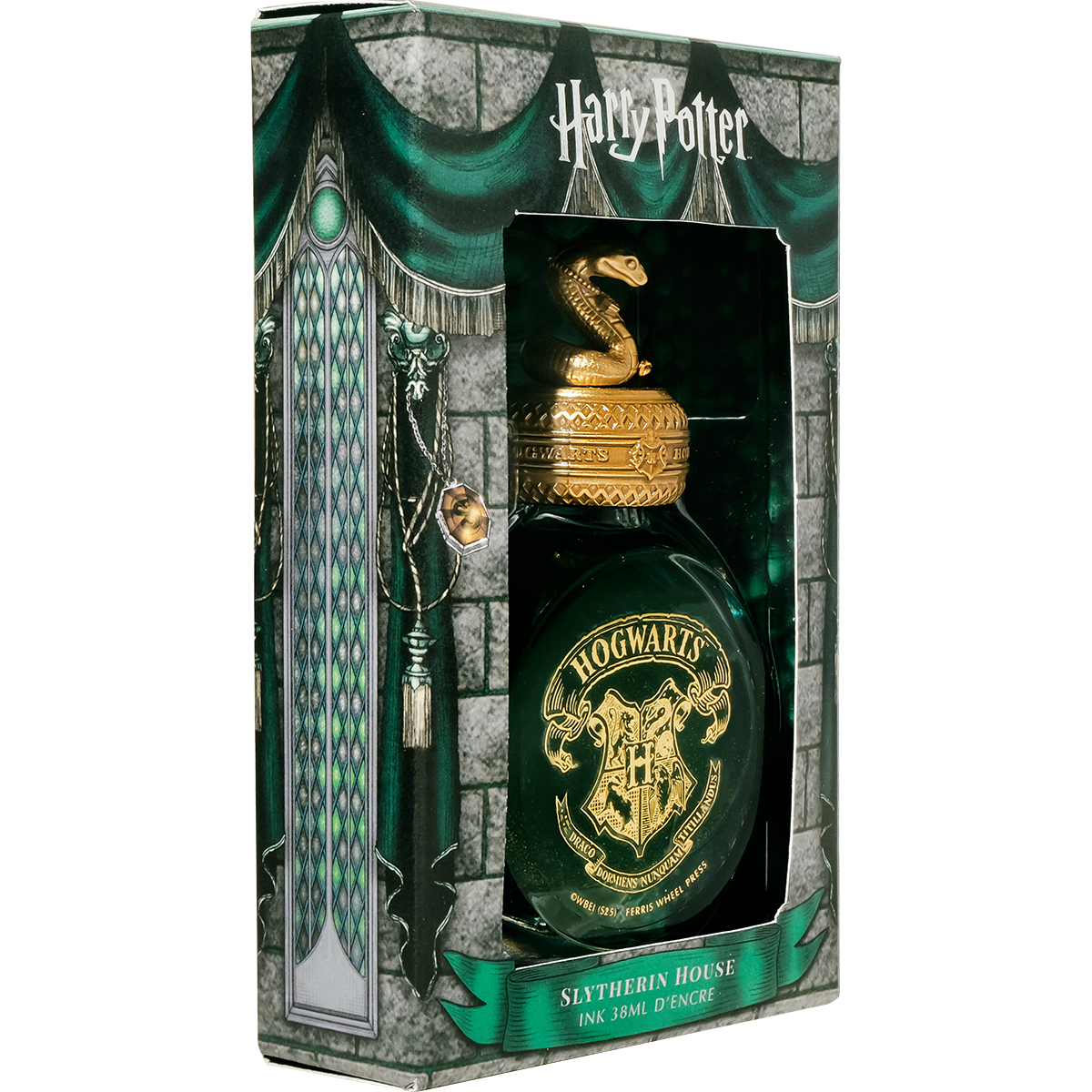 WB x Ferris Wheel Press Ink Bottle - Harry Potter Slytherin House - 2539 - 38ml-Pen Boutique Ltd