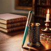 Wahl-Eversharp Skyline Ballpoint Pen - Emerald - Rose Gold Trim-Pen Boutique Ltd