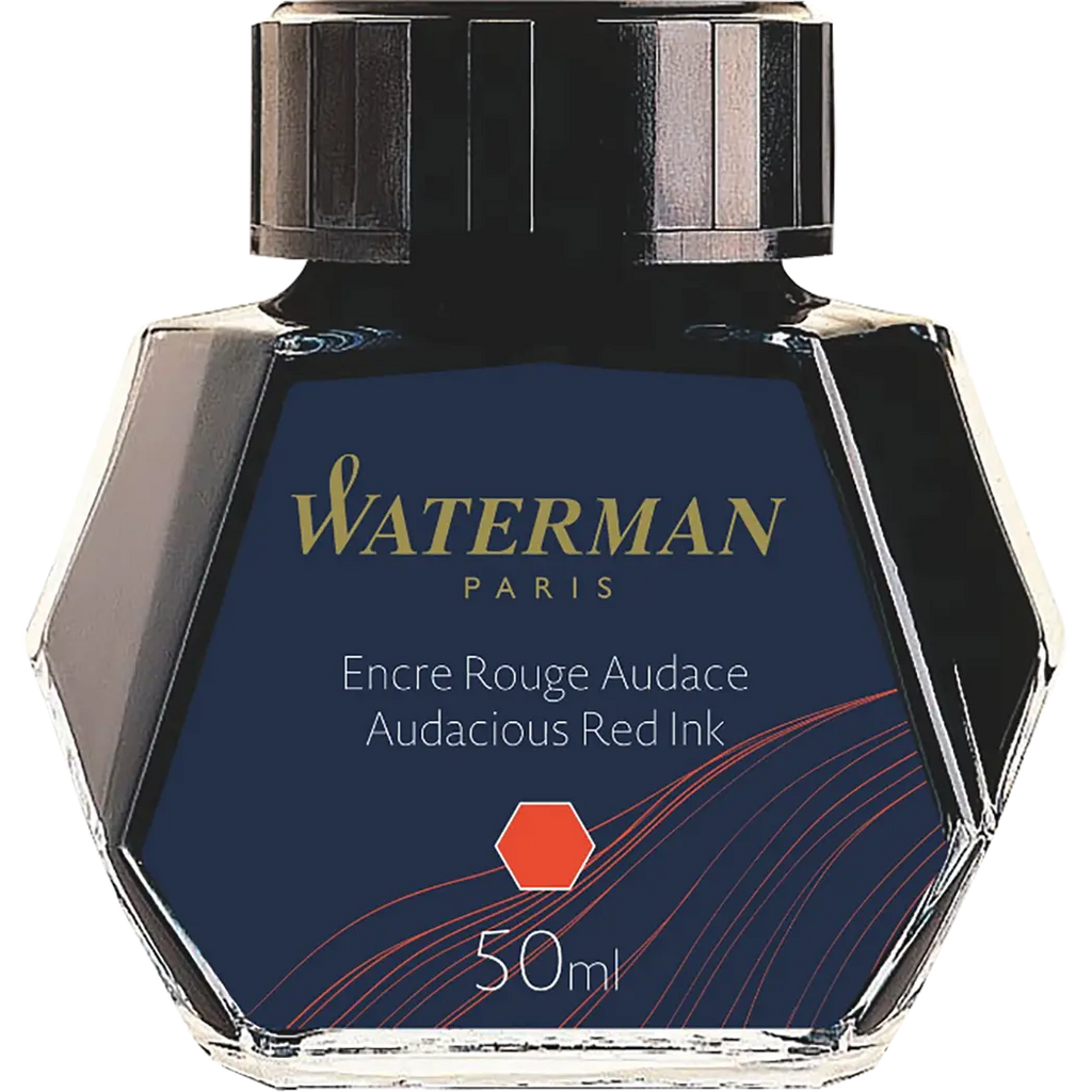 Waterman Audacious Red - 50ml Bottled Ink-Pen Boutique Ltd