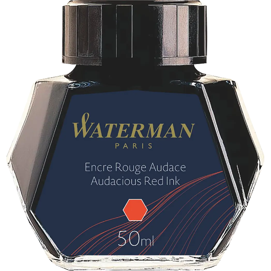 Waterman Audacious Red - 50ml Bottled Ink-Pen Boutique Ltd