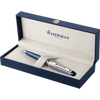 Waterman Expert Ballpoint Pen - Metallic Blue - Chrome Trim (Deluxe) - Pen Boutique Ltd