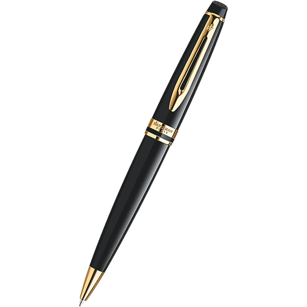 Waterman Expert Ballpoint Pen - Gold Trim - Black-Pen Boutique Ltd