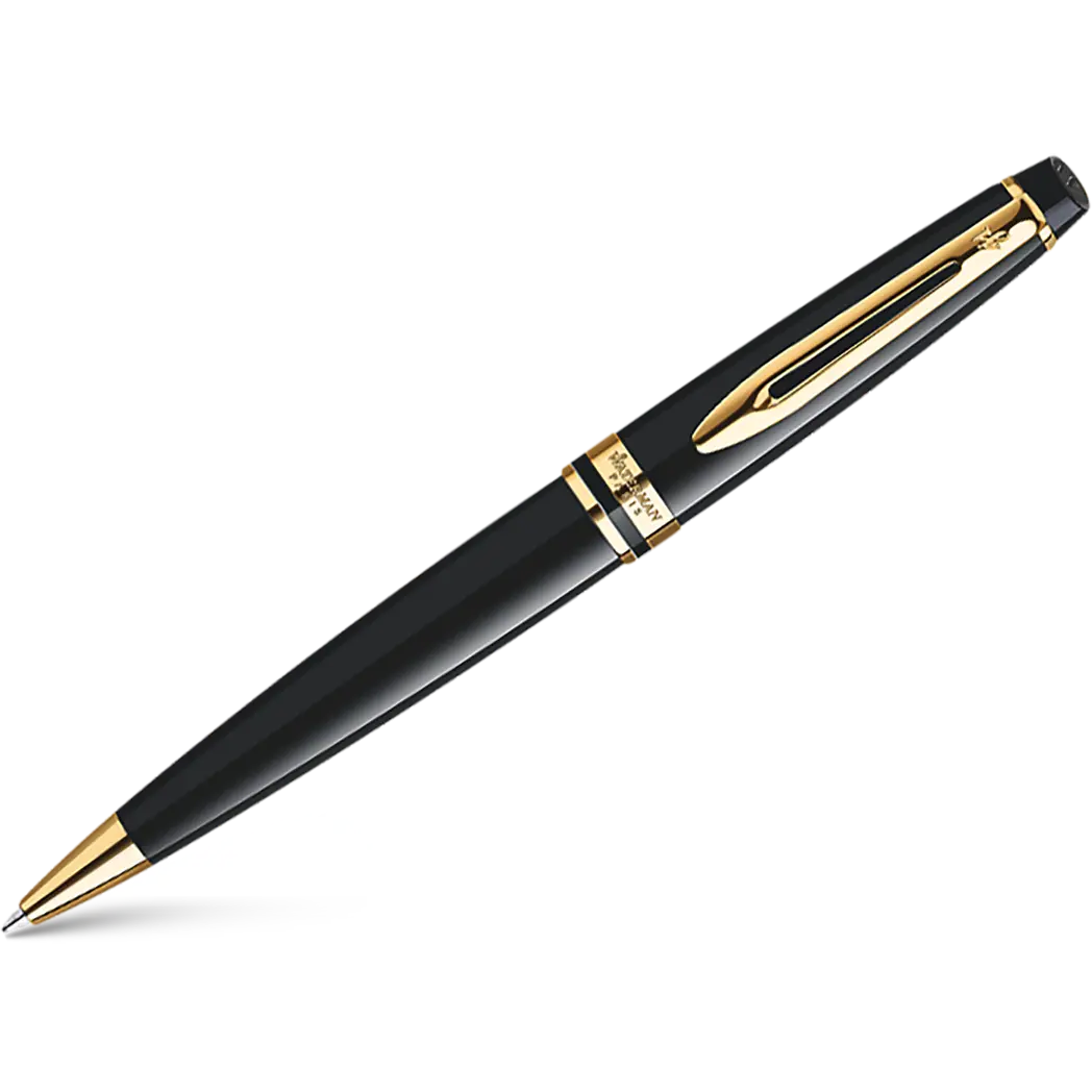 Waterman Expert Ballpoint Pen - Gold Trim - Black-Pen Boutique Ltd