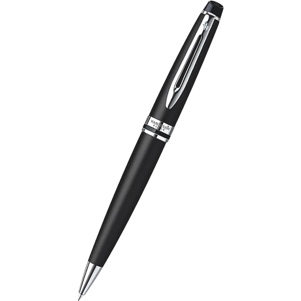 Waterman Expert Ballpoint Pen - Matte Black - Chrome Trim-Pen Boutique Ltd