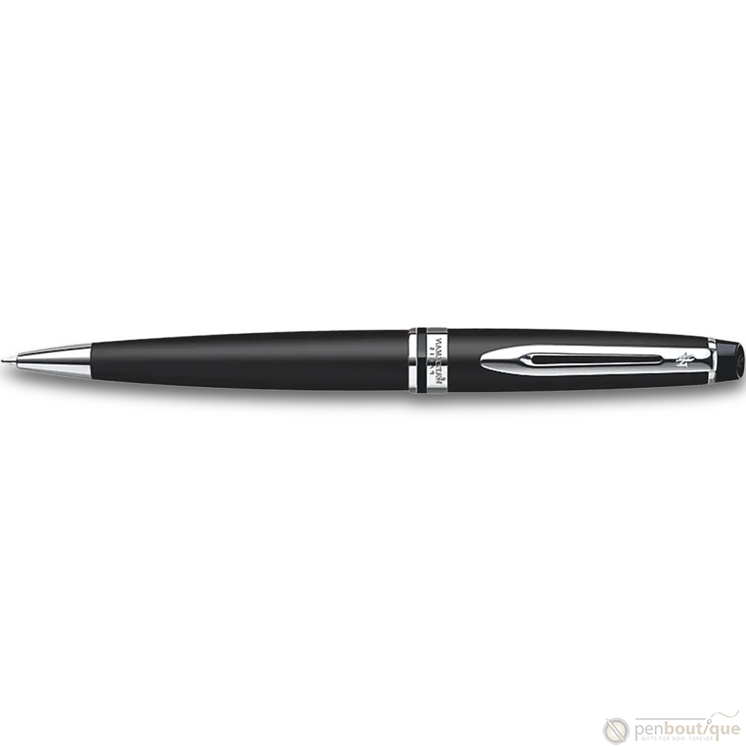 Waterman Expert Ballpoint Pen - Matte Black - Chrome Trim-Pen Boutique Ltd