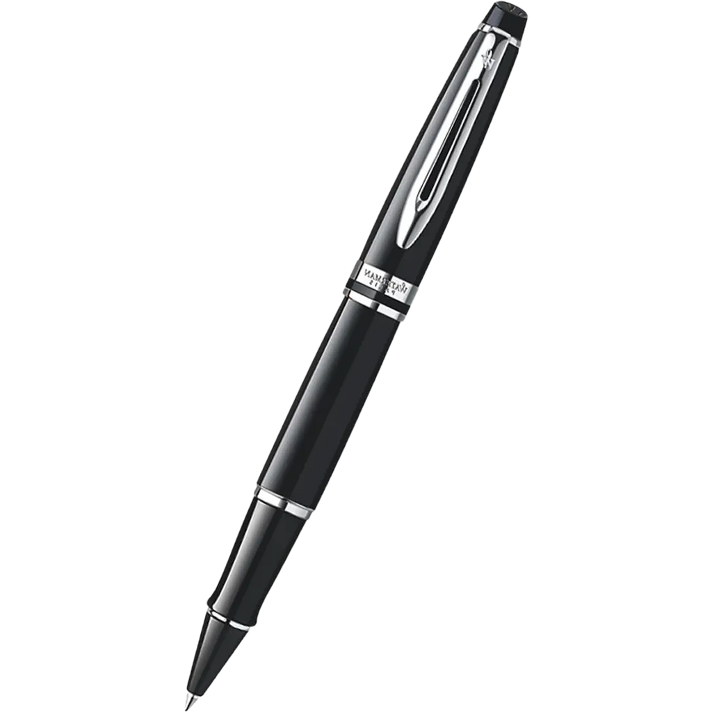 Waterman Expert Black Chrome Trim Rollerball Pen-Pen Boutique Ltd