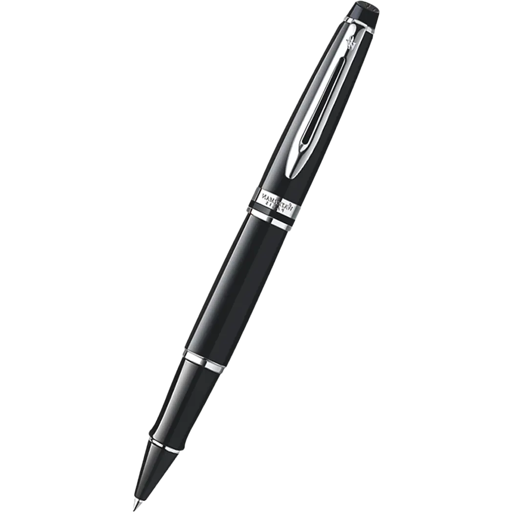 Waterman Expert Black Chrome Trim Rollerball Pen-Pen Boutique Ltd
