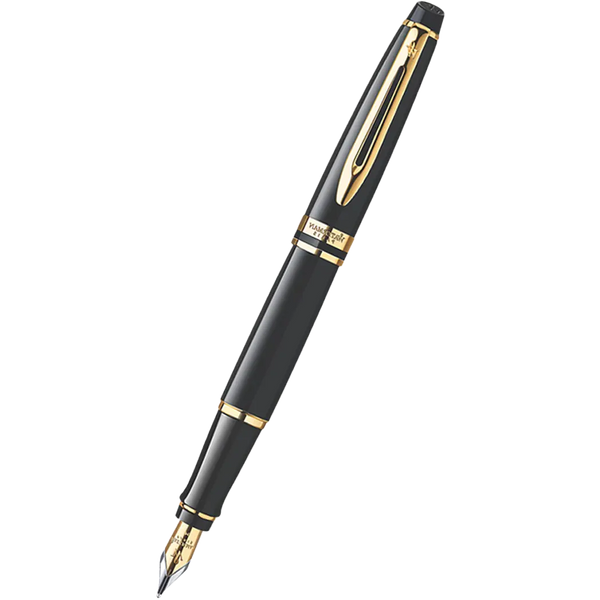 Waterman Expert Black Gold Trim Fountain Pen-Pen Boutique Ltd