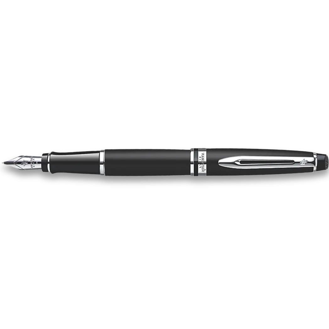 Waterman Expert Fountain Pen - Matte Black - Chrome Trim-Pen Boutique Ltd