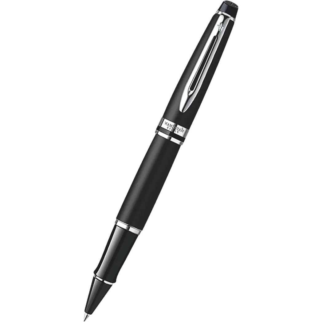 Waterman Expert Matte Black Chrome Trim Rollerball Pen-Pen Boutique Ltd