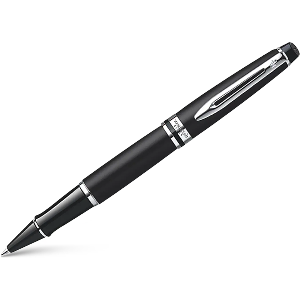 Waterman Expert Matte Black Chrome Trim Rollerball Pen-Pen Boutique Ltd