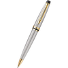 Waterman Expert Stainless Steel Gold Trim Ballpoint Pen-Pen Boutique Ltd